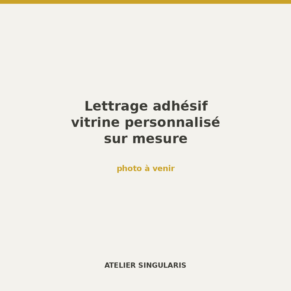 Lettrage adhésif vitrine personnalisé sur mesure