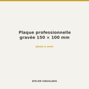 Plaque professionnelle gravée 150 × 100 mm